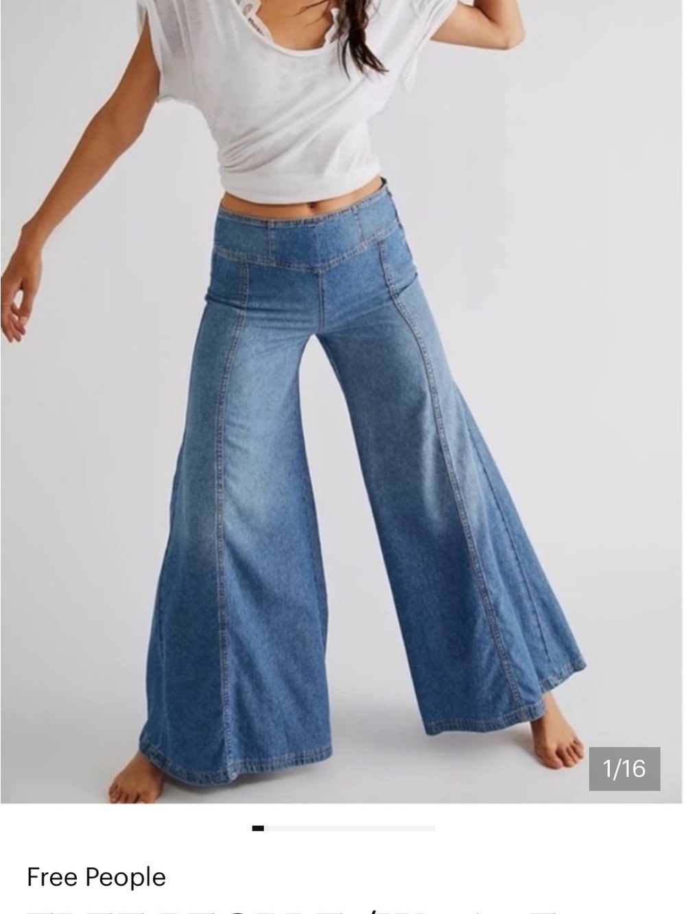 ISO 29 Free People Blue Wide-Leg Flare Jeans (I have 28 to trade or sell)